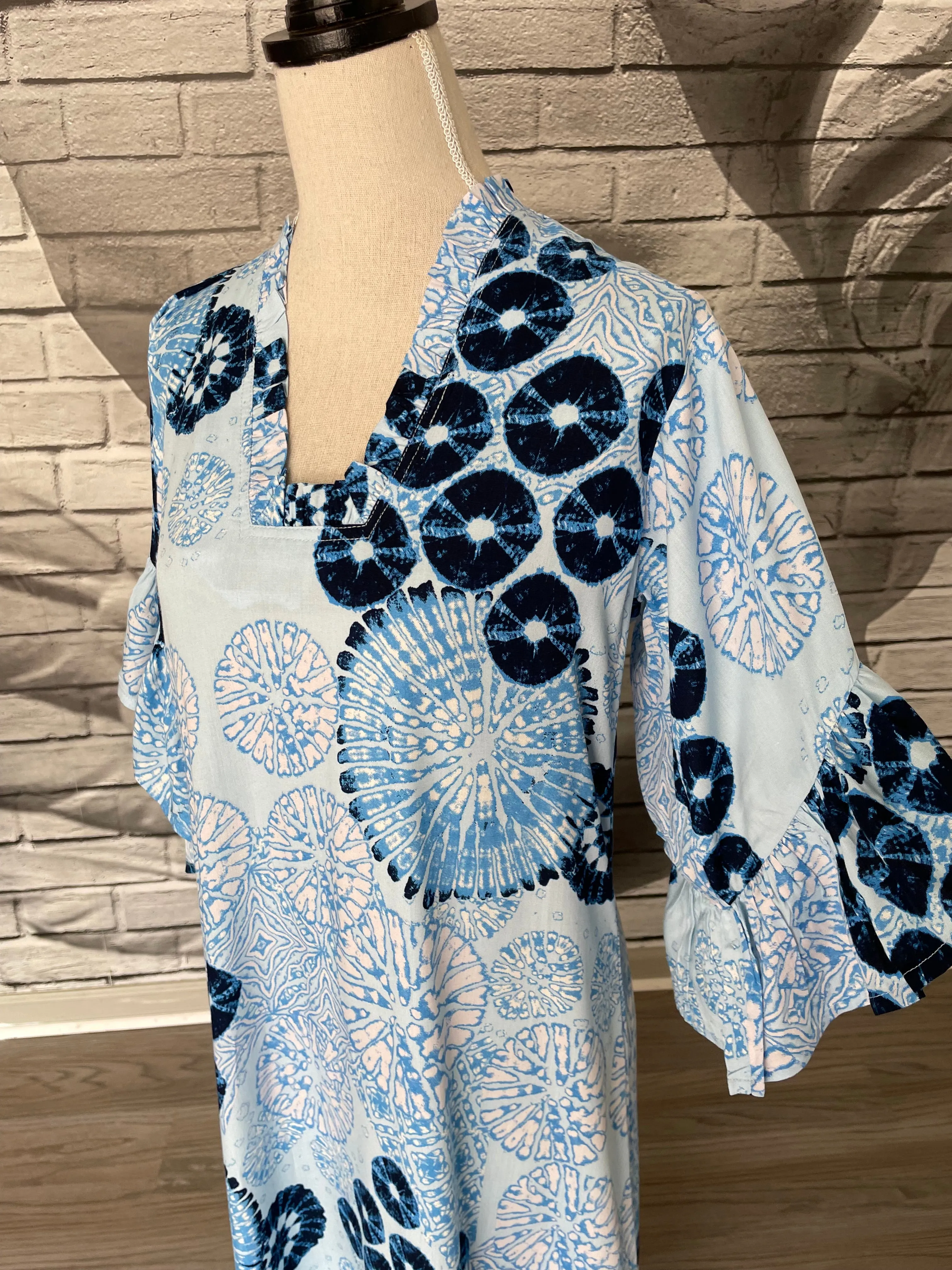 Janice Maxi Dress in Blue Sea