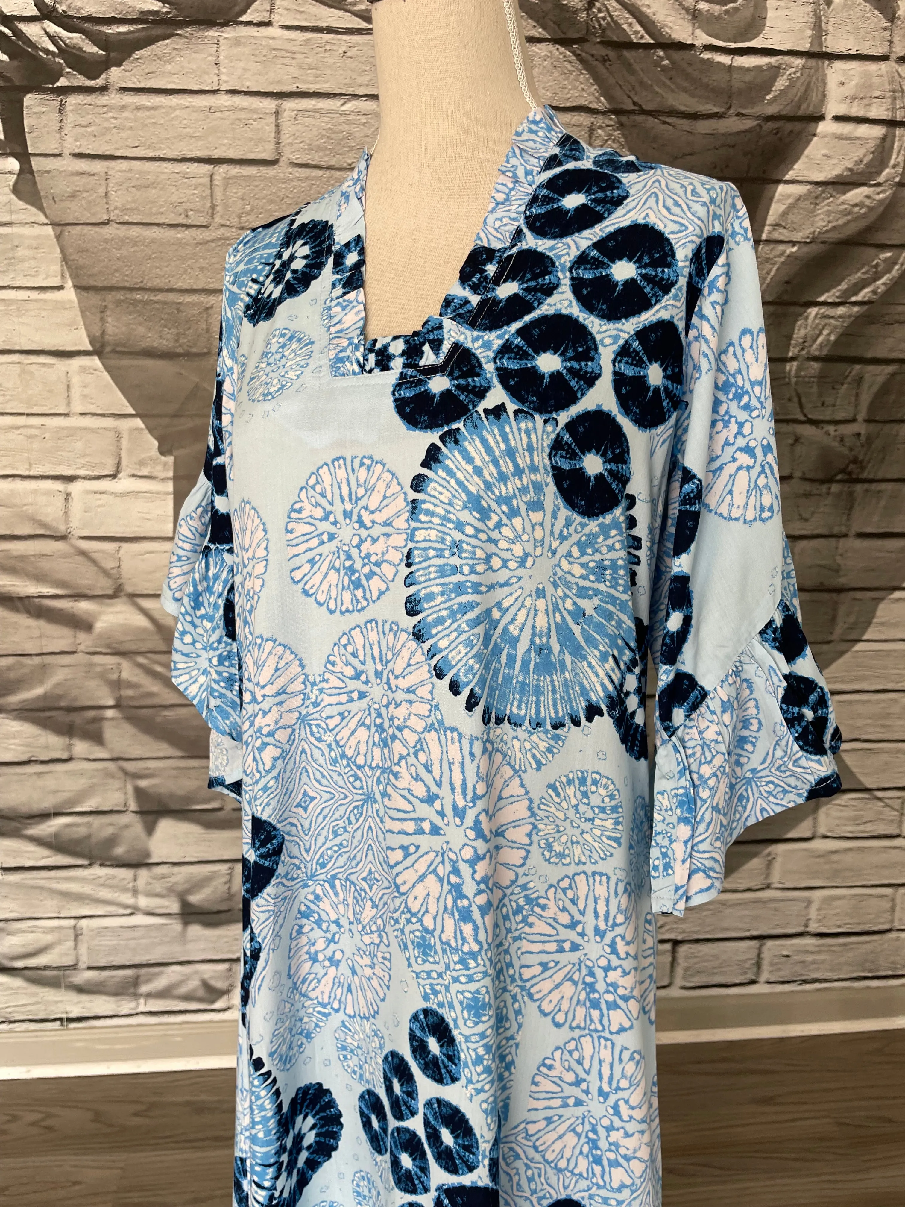 Janice Maxi Dress in Blue Sea