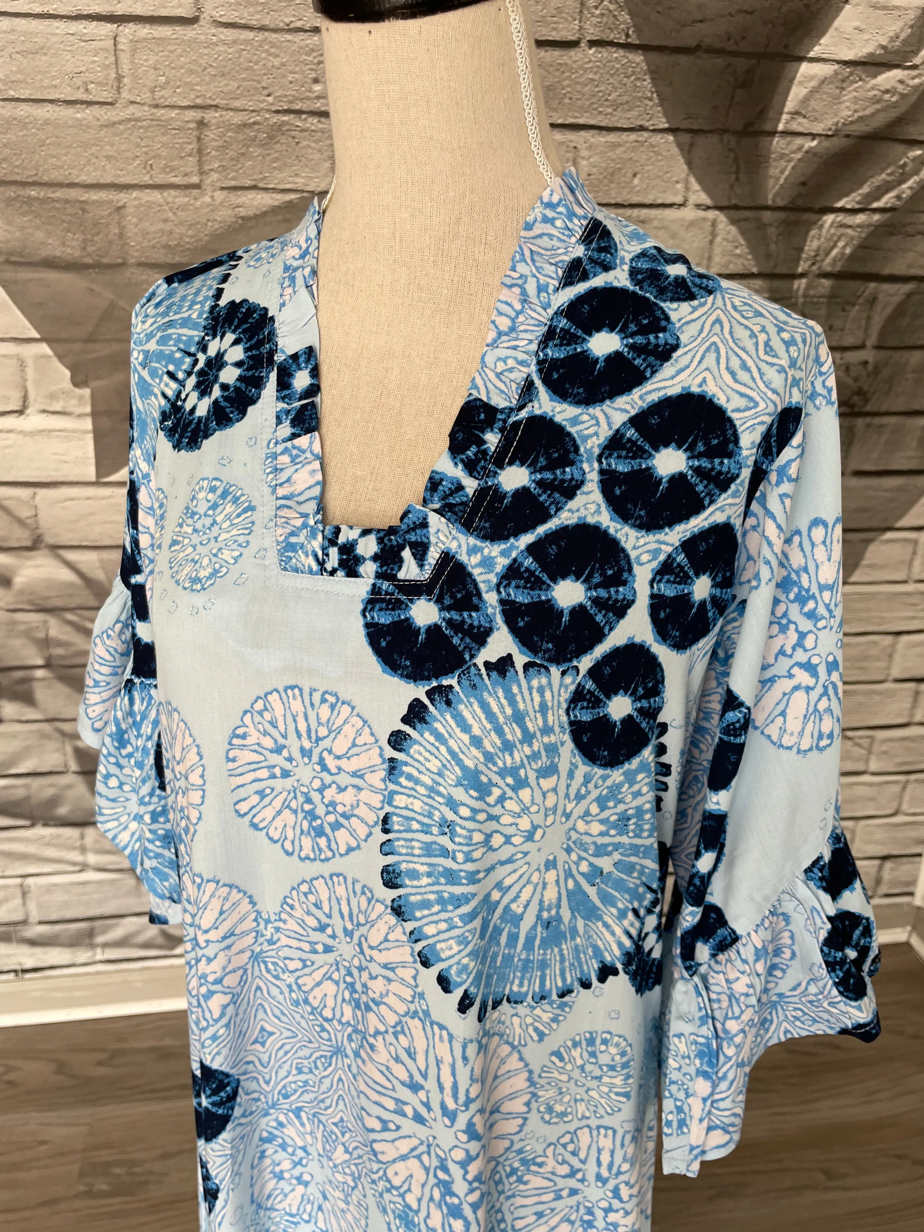 Janice Maxi Dress in Blue Sea