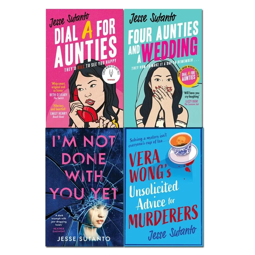 Jesse Sutanto Collection 4 Books I’m Not Done With You Yet, Dial A For Aunties