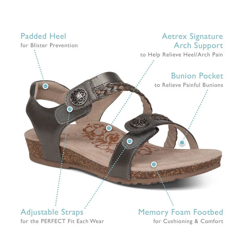 JILLIAN BRAIDED QUARTER STRAP SANDAL - SC641