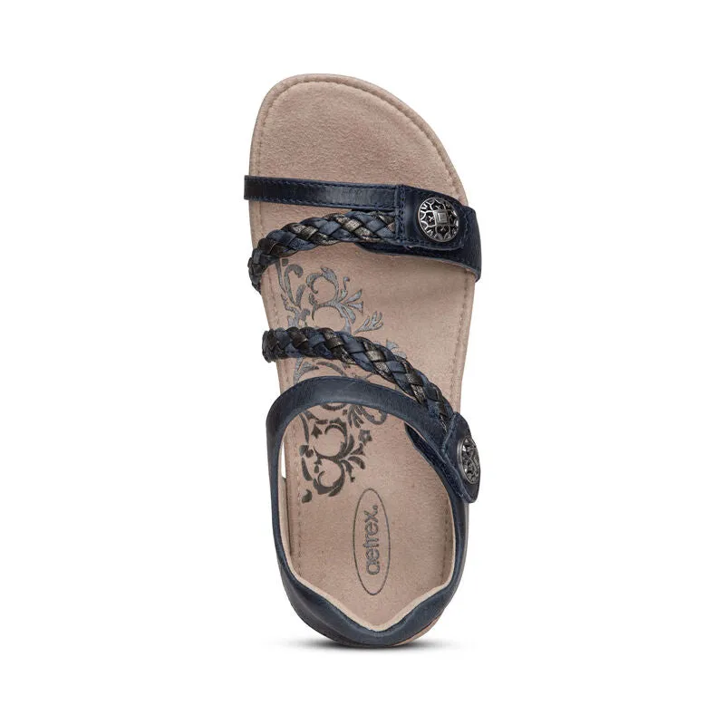 JILLIAN BRAIDED QUARTER STRAP SANDAL - SC641
