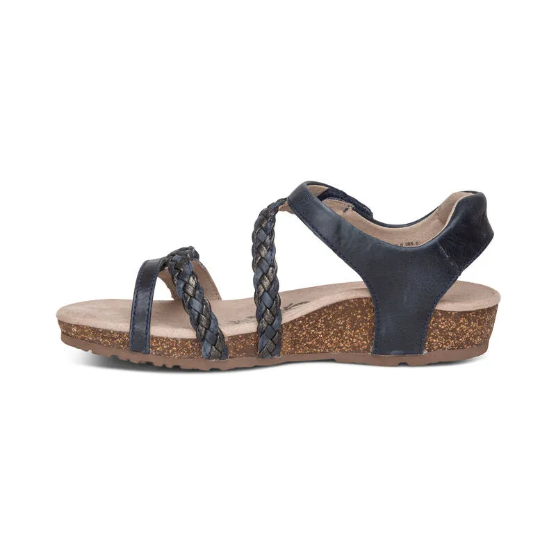 JILLIAN BRAIDED QUARTER STRAP SANDAL - SC641