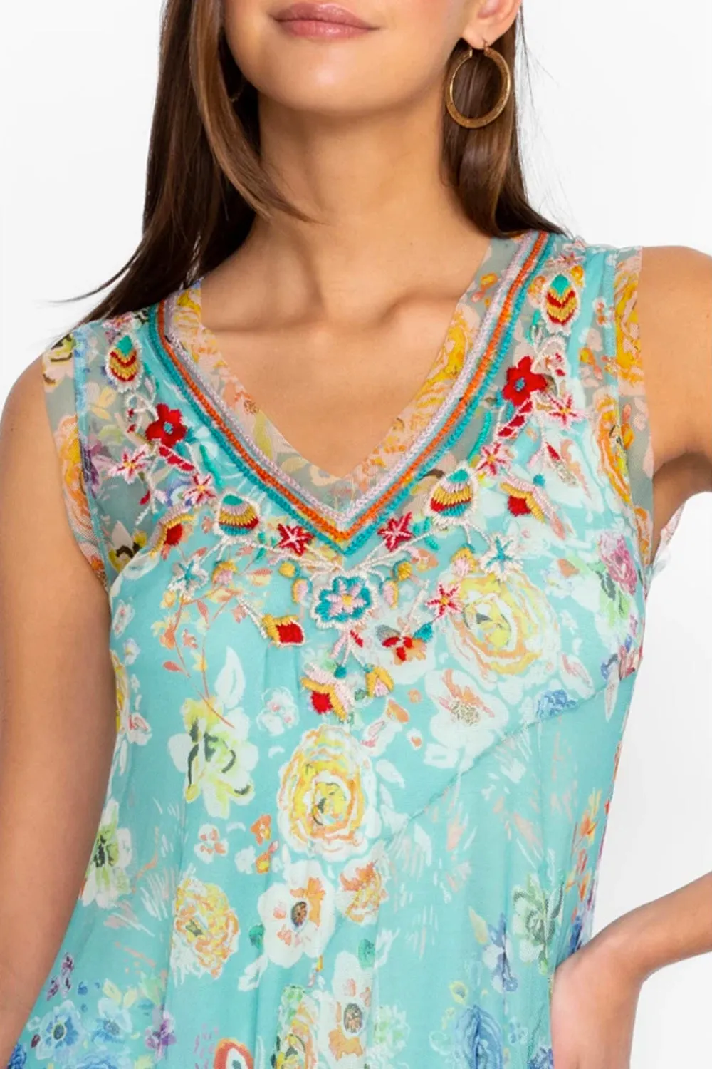 Johnny Was Forever Flower Mesh Dress (Slip) B36523-4