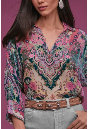 Johnny Was Marlow Burnout Blouse