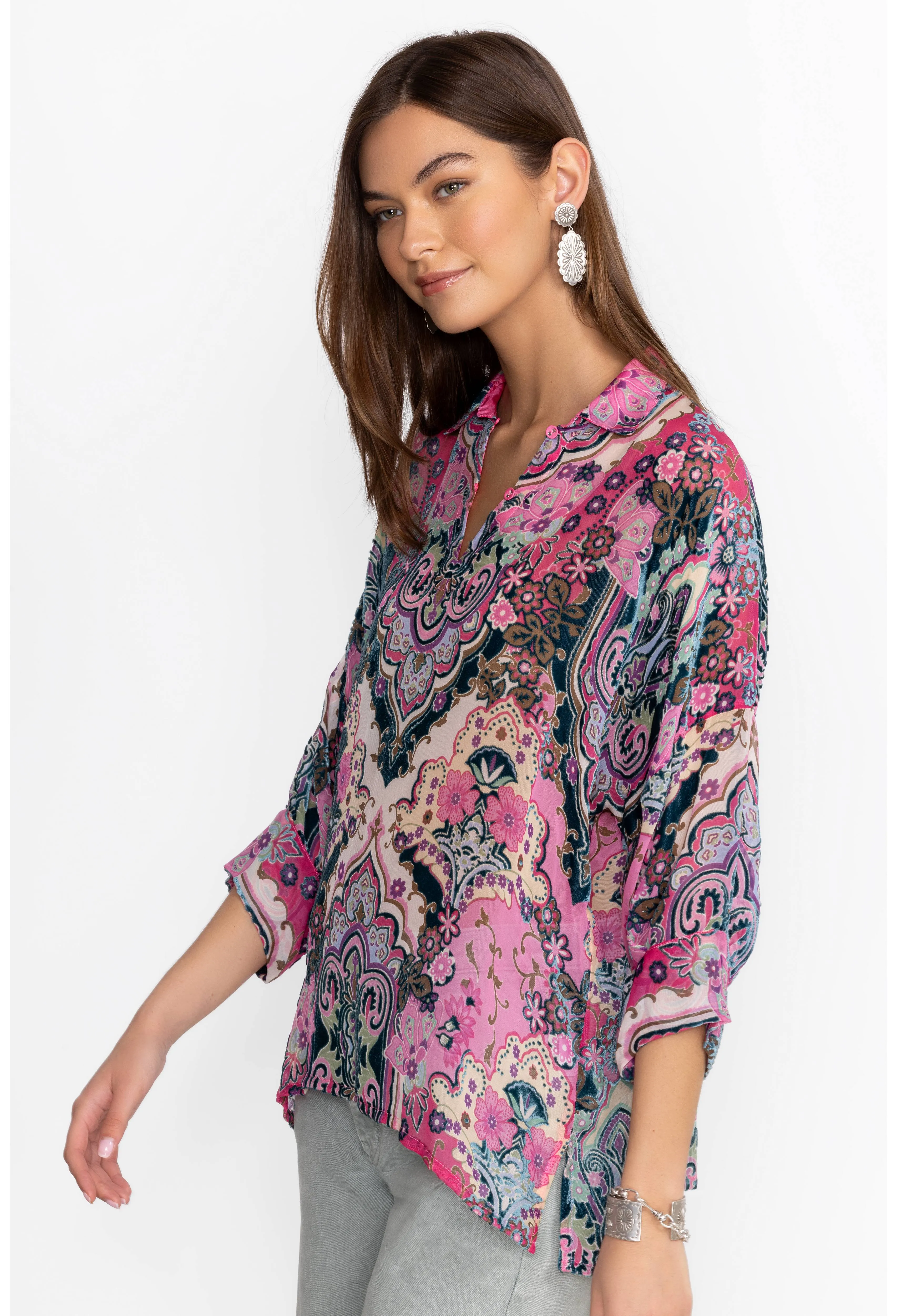 Johnny Was Marlow Burnout Blouse
