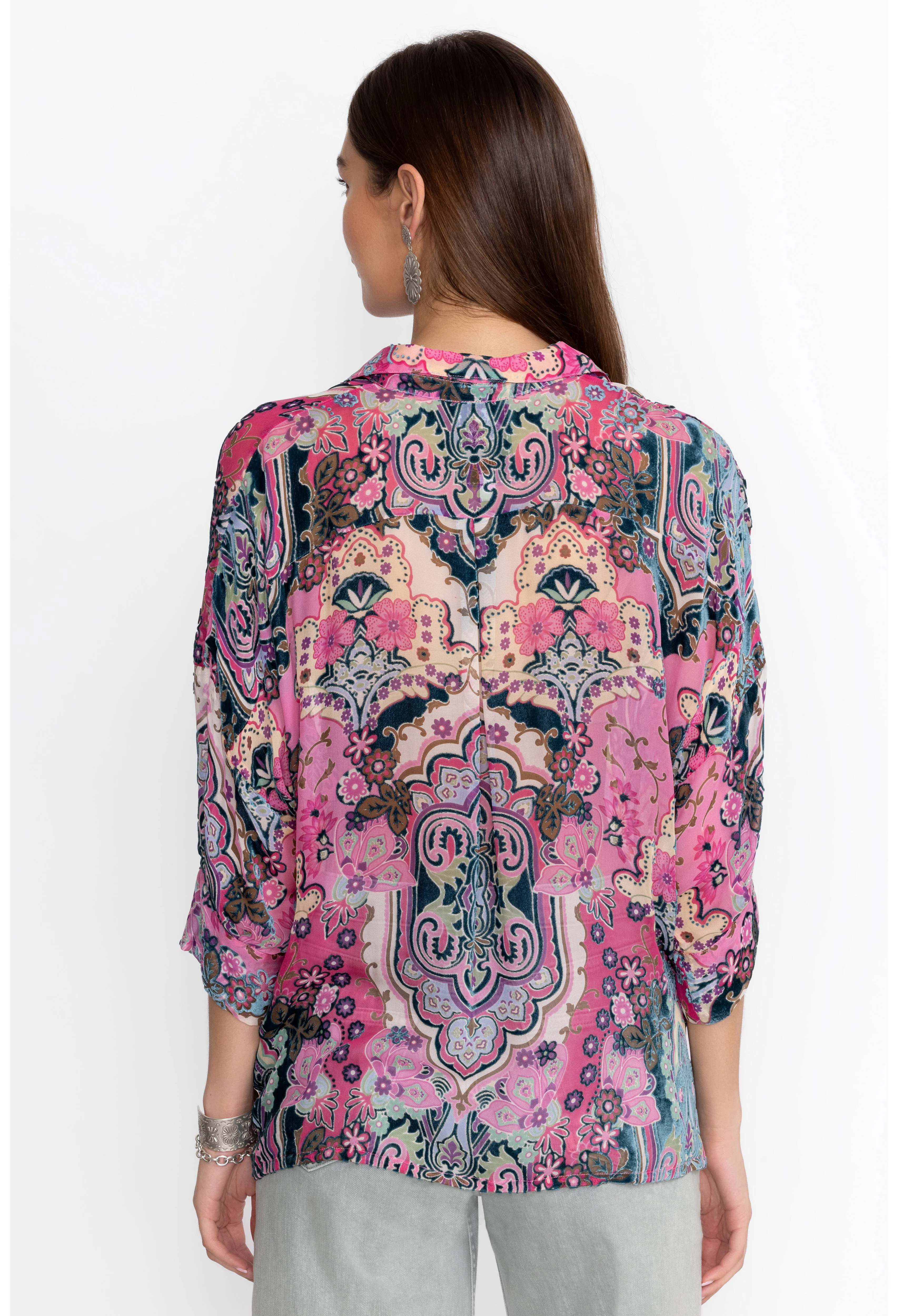 Johnny Was Marlow Burnout Blouse