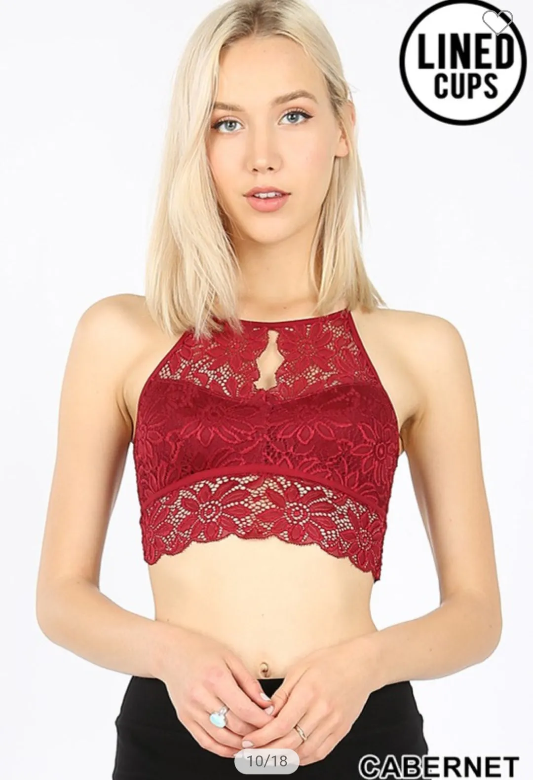 Keyhole High Neck Bralette