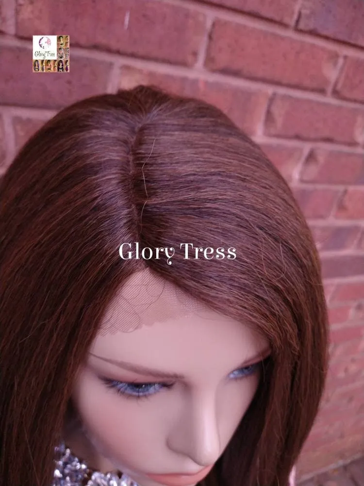 Kinky Straight Lace Front Wig - Natural Yaki Straight Wig - Glory Tress -Brown Wig - African American Wig - ON SALE // GRATEFUL