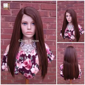 Kinky Straight Lace Front Wig - Natural Yaki Straight Wig - Glory Tress -Brown Wig - African American Wig - ON SALE // GRATEFUL