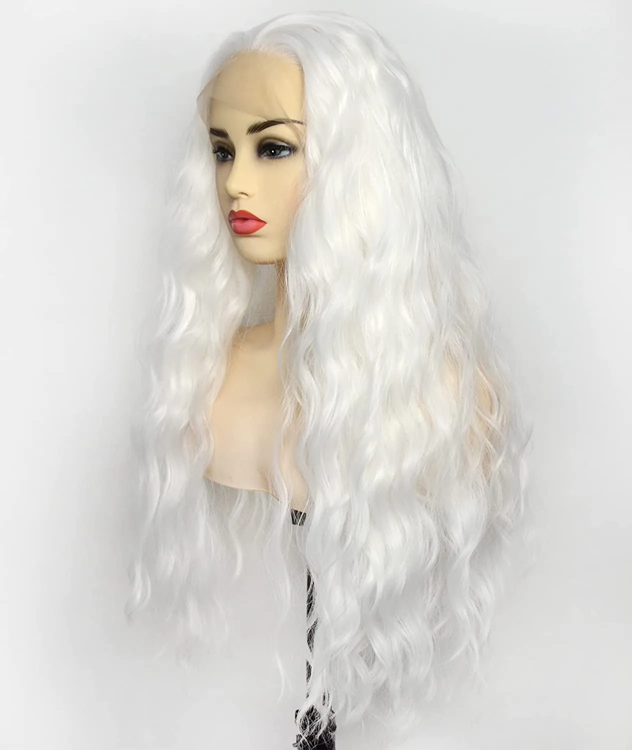 Kinky White 1001# Lace Front Wigs