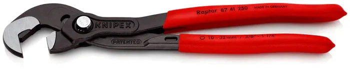 Knipex - 87 41 250 | Multiple Slip Joint Spanner | Non-Slip Handle | Grey Atramentized - 250mm