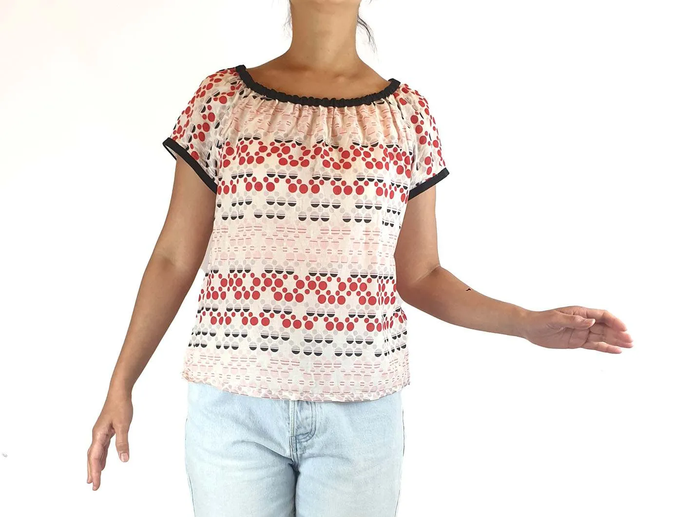 Kylie Jane polka dot top size S