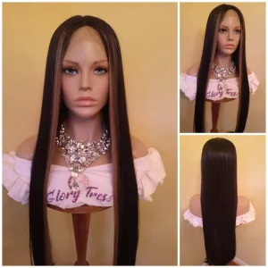 Lace Front Wig | Glory Tress | Wigs | Black Wig | Blonde Highlight, Money Piece Highlights |  Ombre Wig// DEVOTED