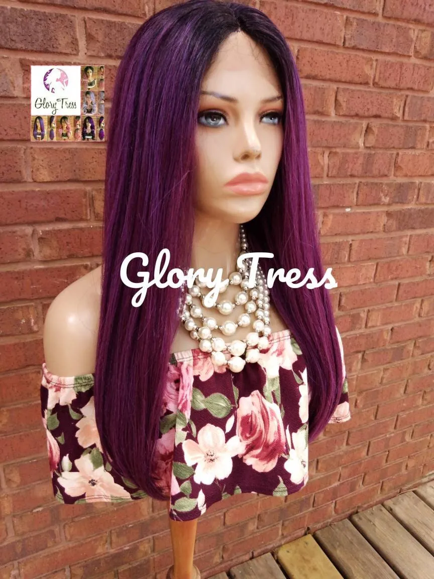 Lace Front Wig - Purple Wig - Glory Tress -  Straight Wig - Ombre Wig, Wigs, Ombre Purple Wig - DECLARE