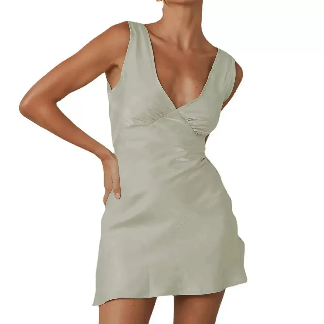 Lace-up Backless Dress - High-Quality Socialite Dress