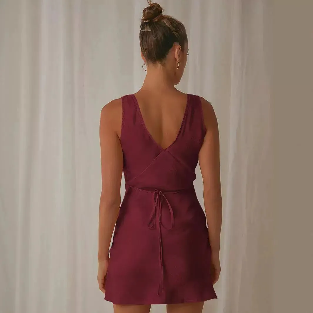 Lace-up Backless Dress - High-Quality Socialite Dress