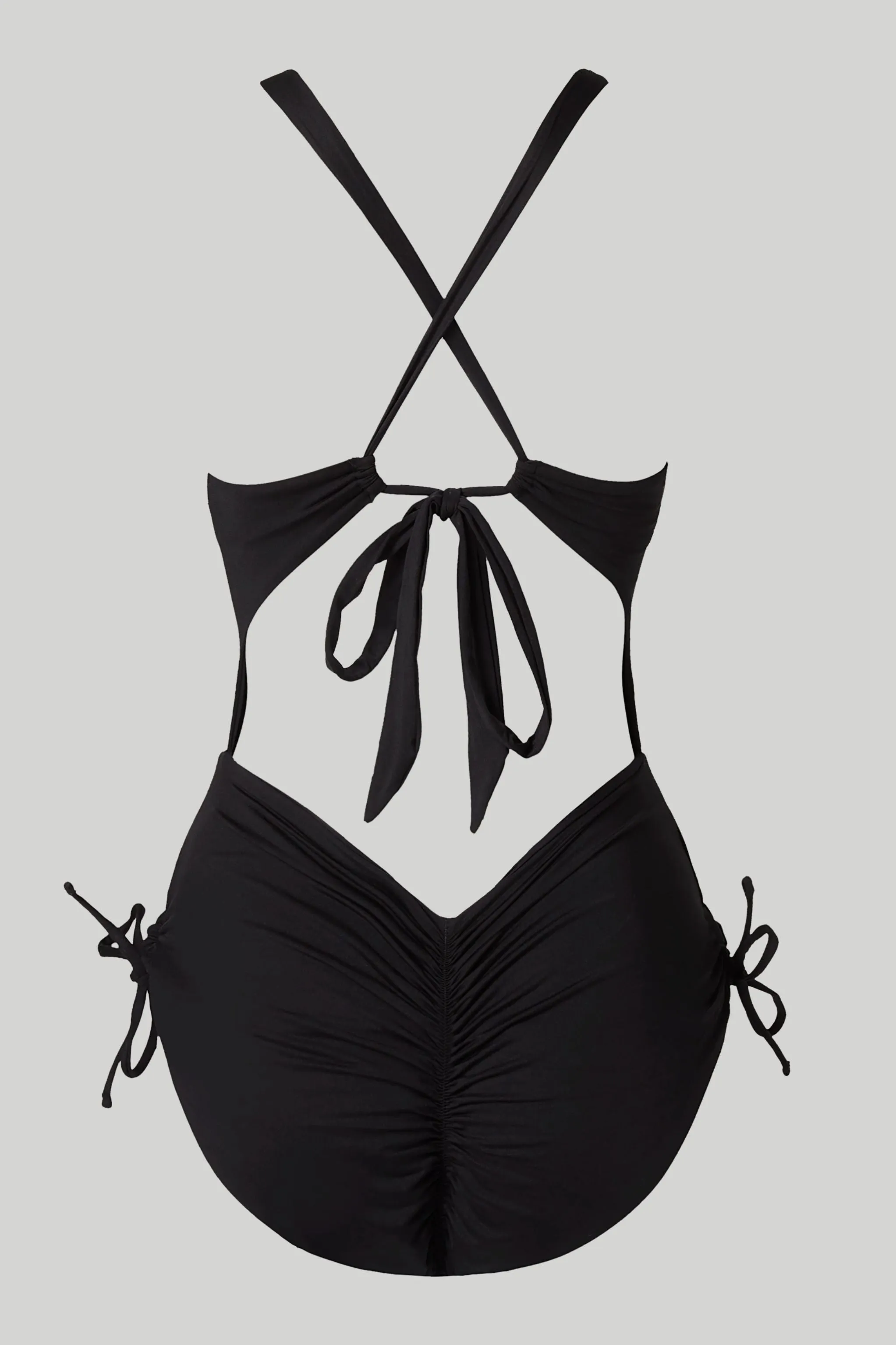 Lace-Up One-Piece Swimsuit