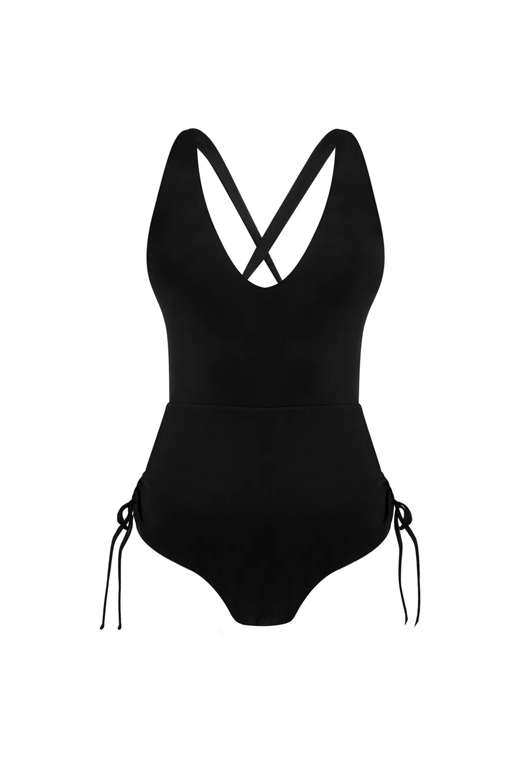 Lace-Up One-Piece Swimsuit