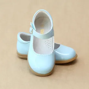 L'Amour Girls Chloe Scalloped Patent Mary Jane