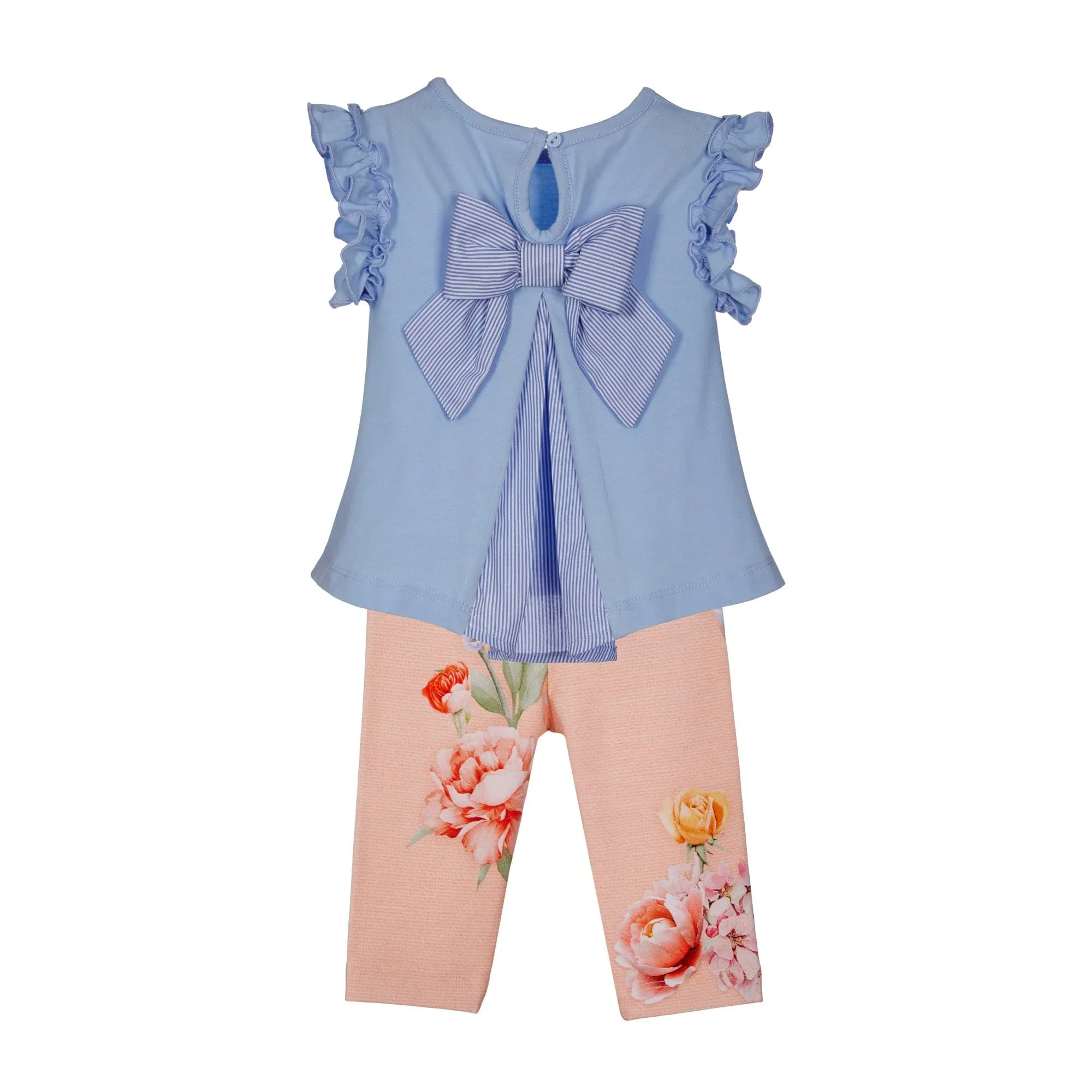 LAPIN HOUSE  - Bunny Capri Legging Set - Peach/Blue