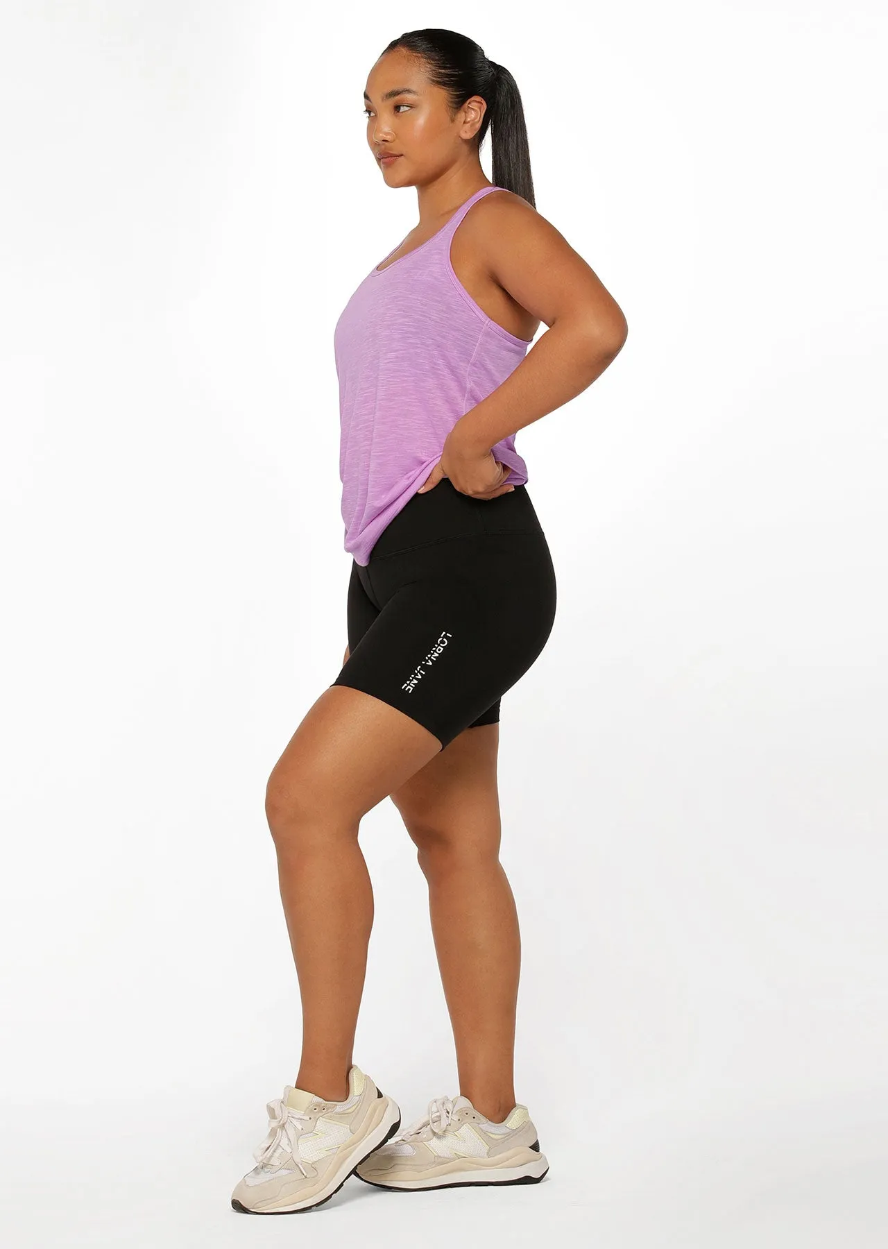 Lorna Jane Slouchy Gym Tank - Lilac Buzz