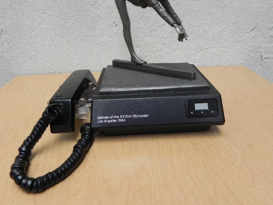 Los Angeles 1984 Olympics Commemorative Telephone with Gymnast Sculpture