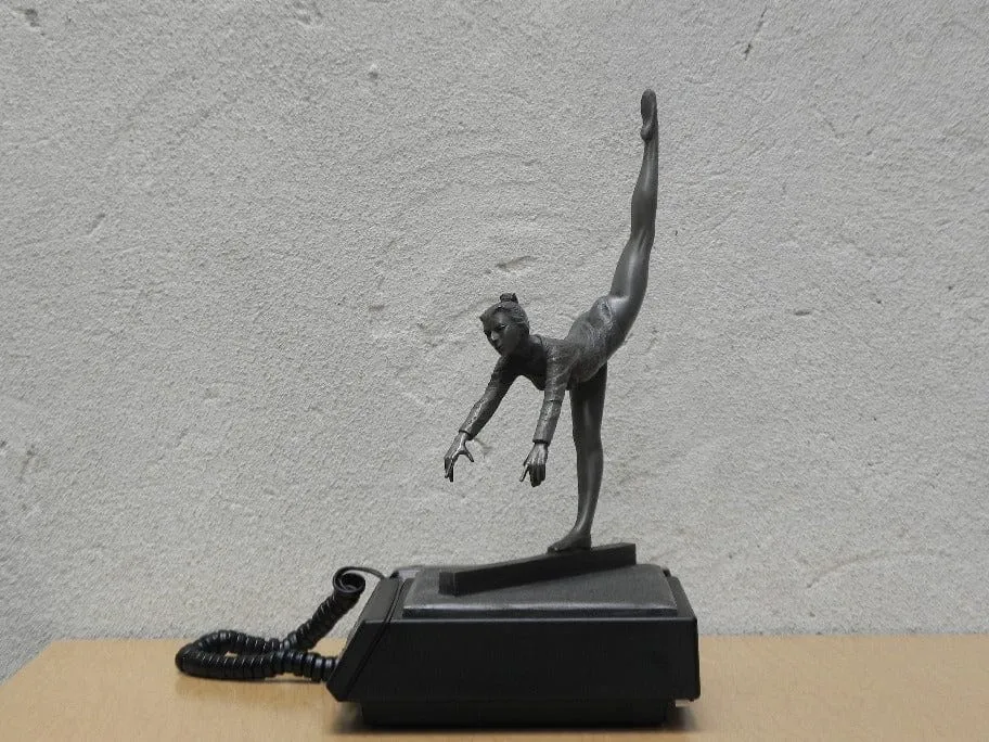 Los Angeles 1984 Olympics Commemorative Telephone with Gymnast Sculpture