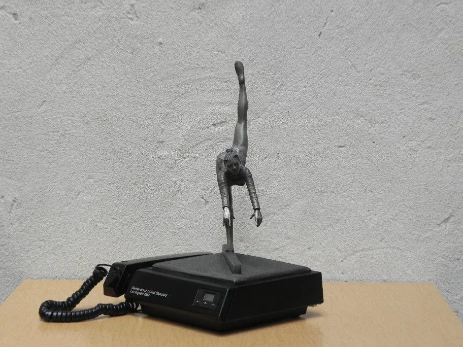 Los Angeles 1984 Olympics Commemorative Telephone with Gymnast Sculpture