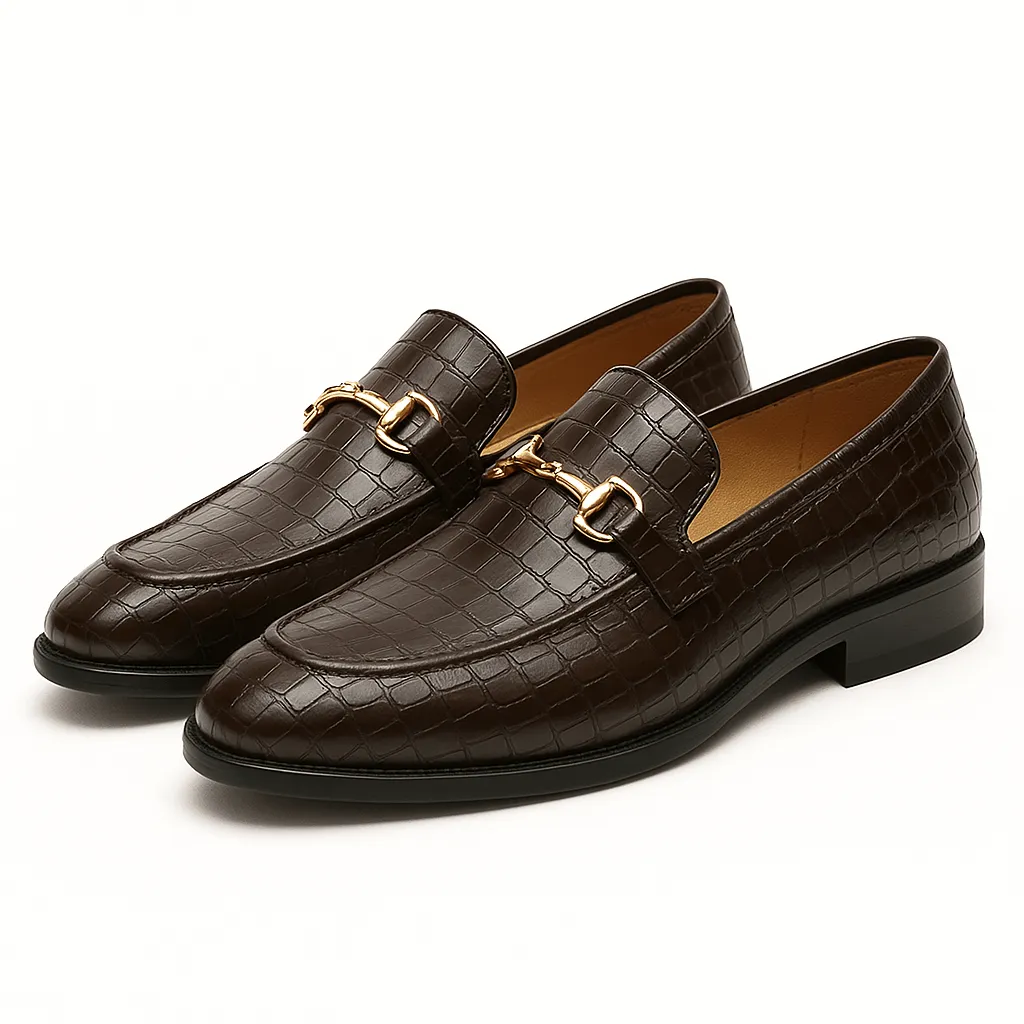 LumiNovi | The Alligator Print Loafers