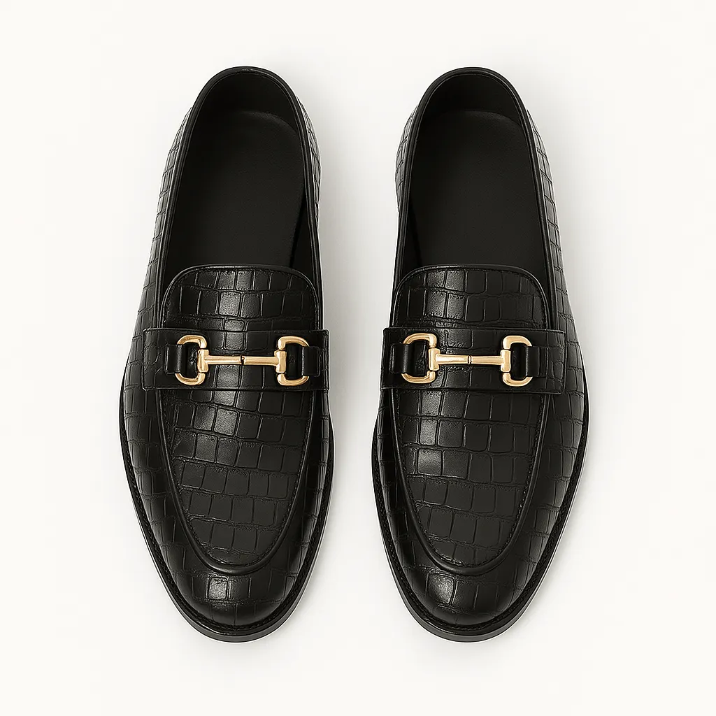 LumiNovi | The Alligator Print Loafers