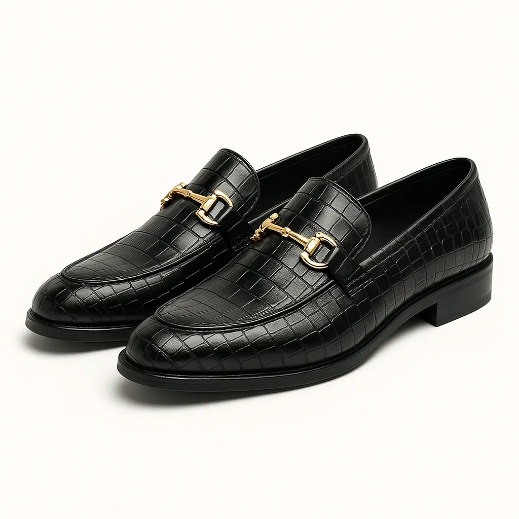LumiNovi | The Alligator Print Loafers