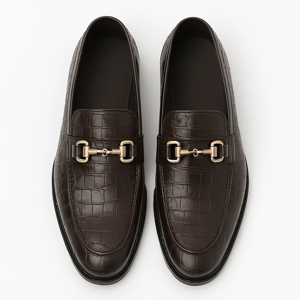 LumiNovi | The Alligator Print Loafers