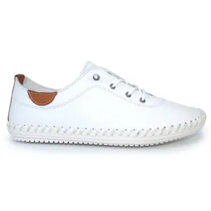 Lunar St Ives White Leather Shoes