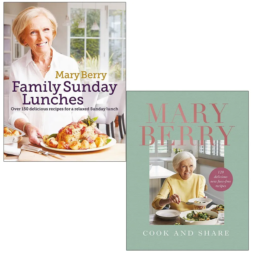 Mary Berry's Family Sunday Lunches & Cook And Share By Mary Berry 2 Books Collection Set