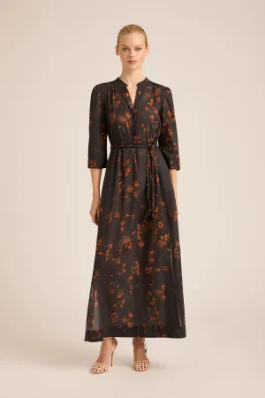 MARY HARPER SMOKE LONG COTTON DRESS
