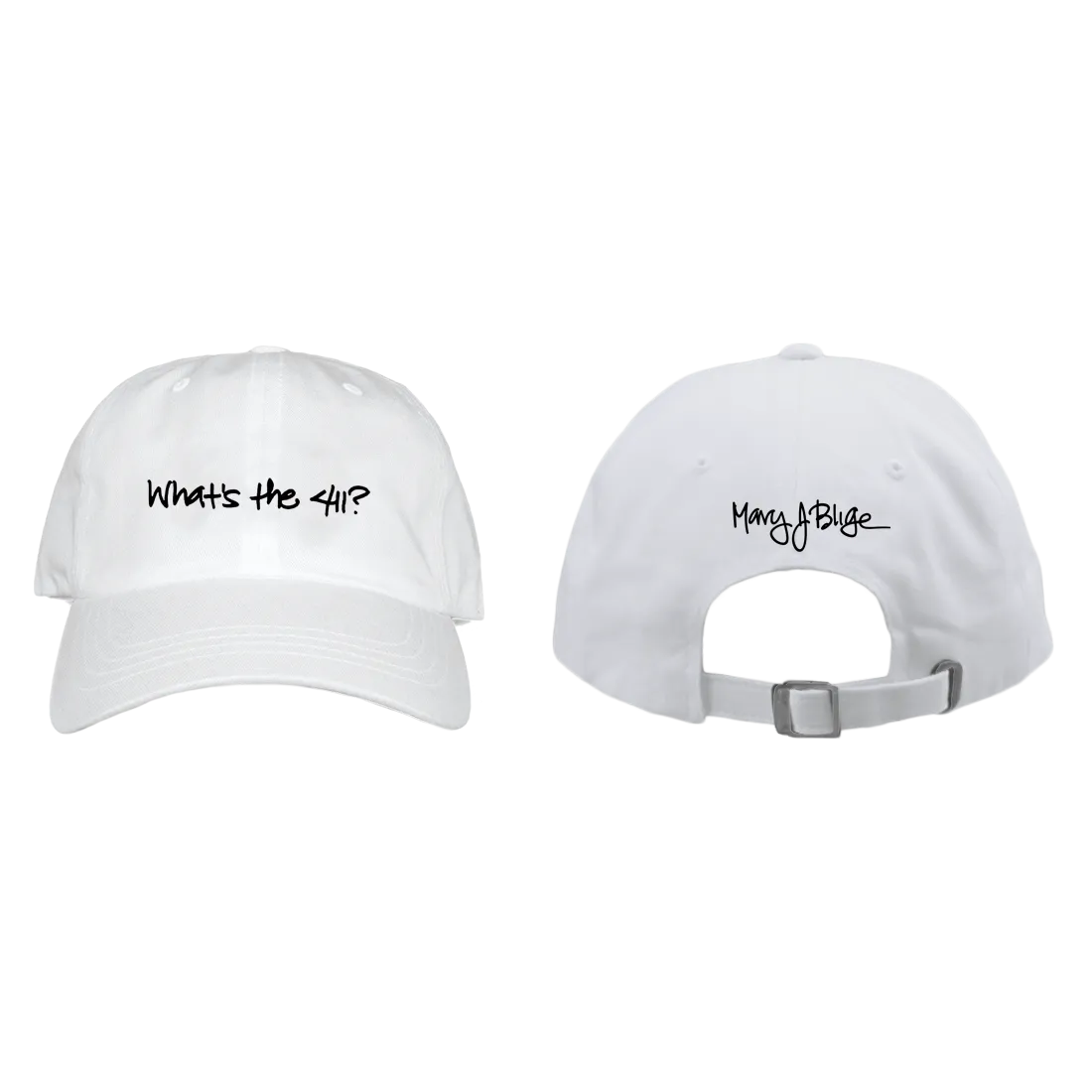 Mary J Blige 411 Logo - Mens White Baseball Hat