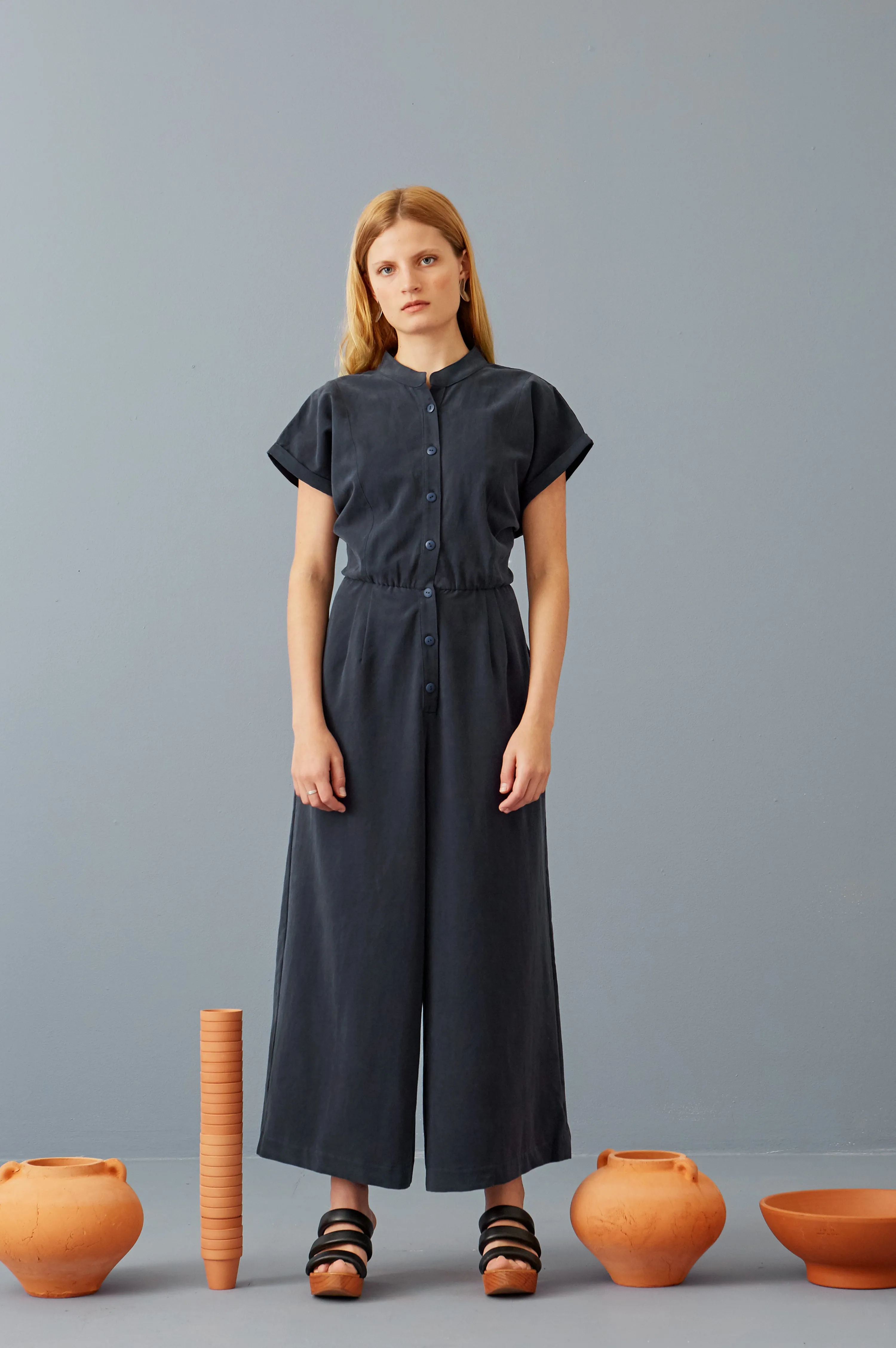 Mary Jo Jumpsuit in Fossil
