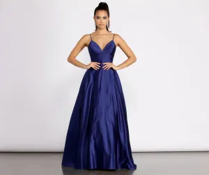Mary-Kate Satin Stylish Ball Gown