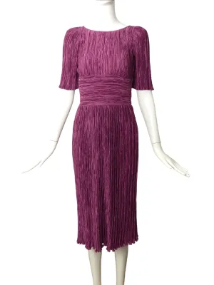 MARY MCFADDEN- 1980s Plissé Dress, Size 2