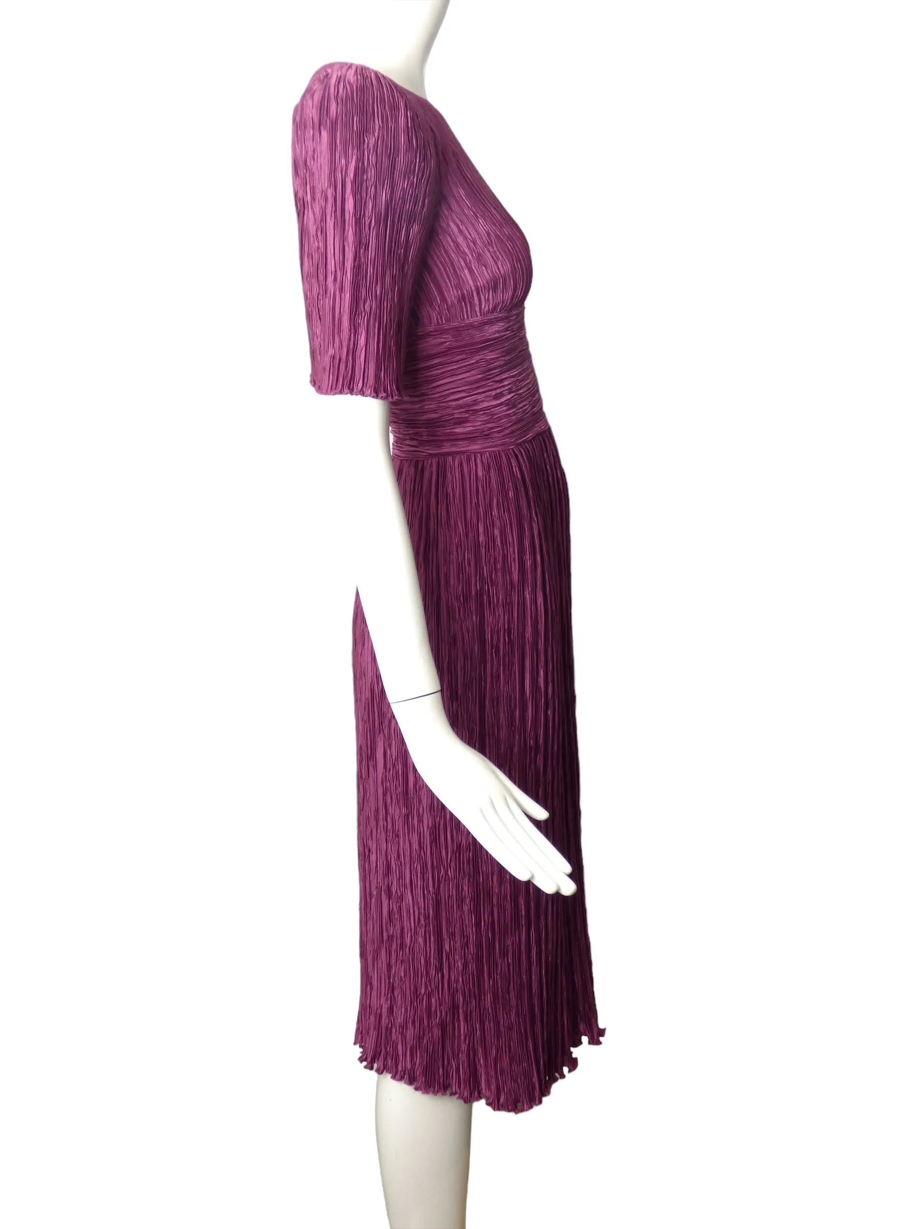 MARY MCFADDEN- 1980s Plissé Dress, Size 2