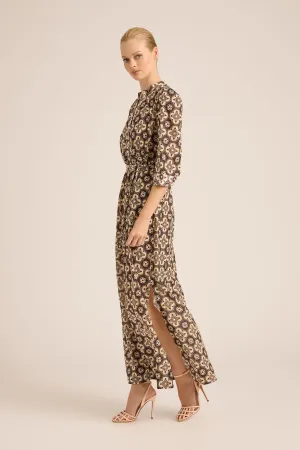 MARY STARBURST LONG COTTON DRESS