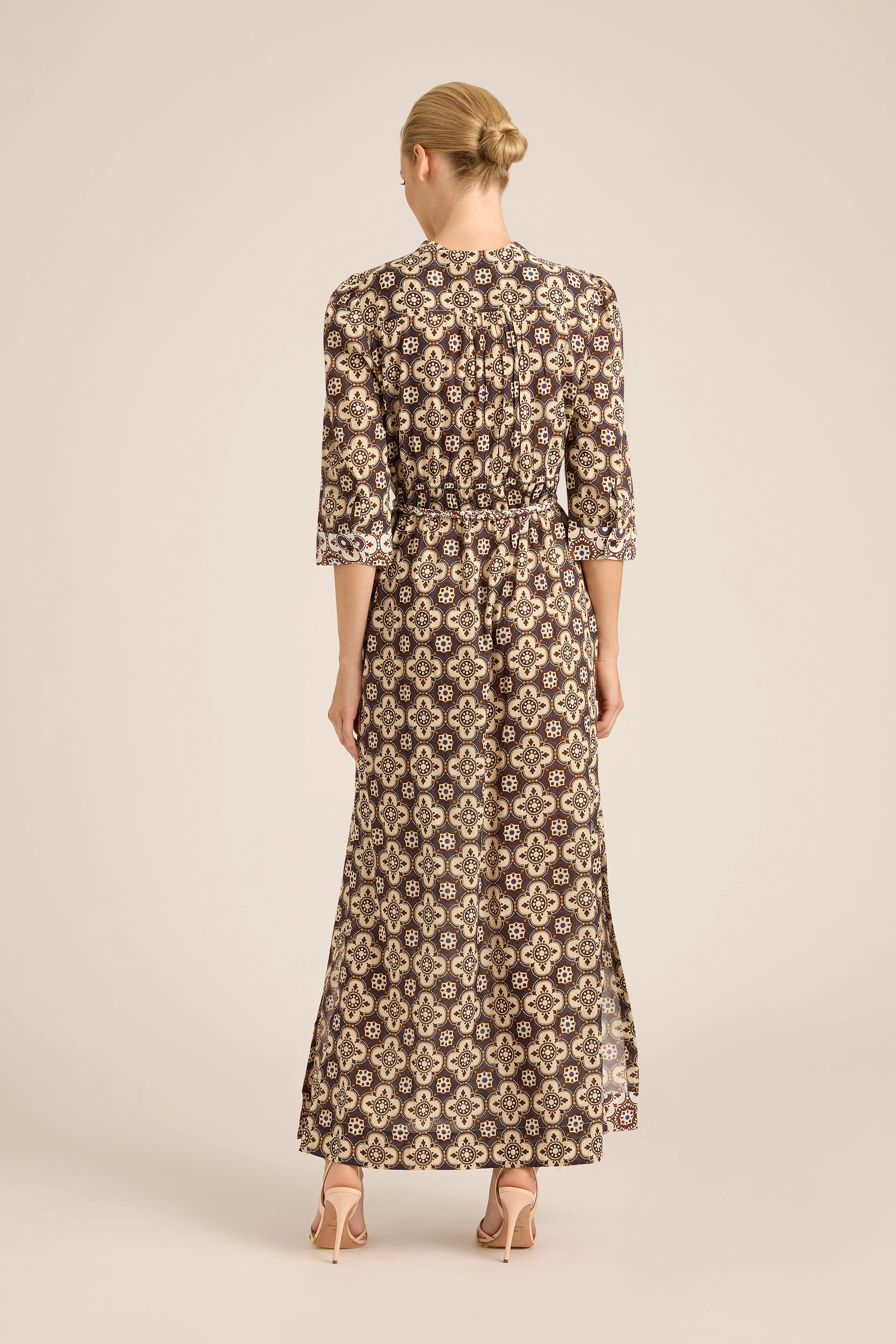 MARY STARBURST LONG COTTON DRESS