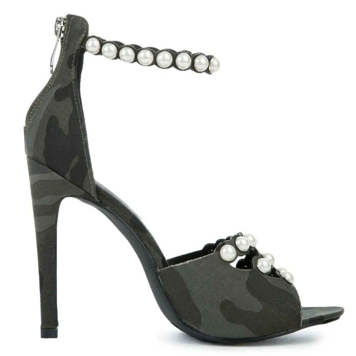 Meg-47 Army Grey High Heel ARMY