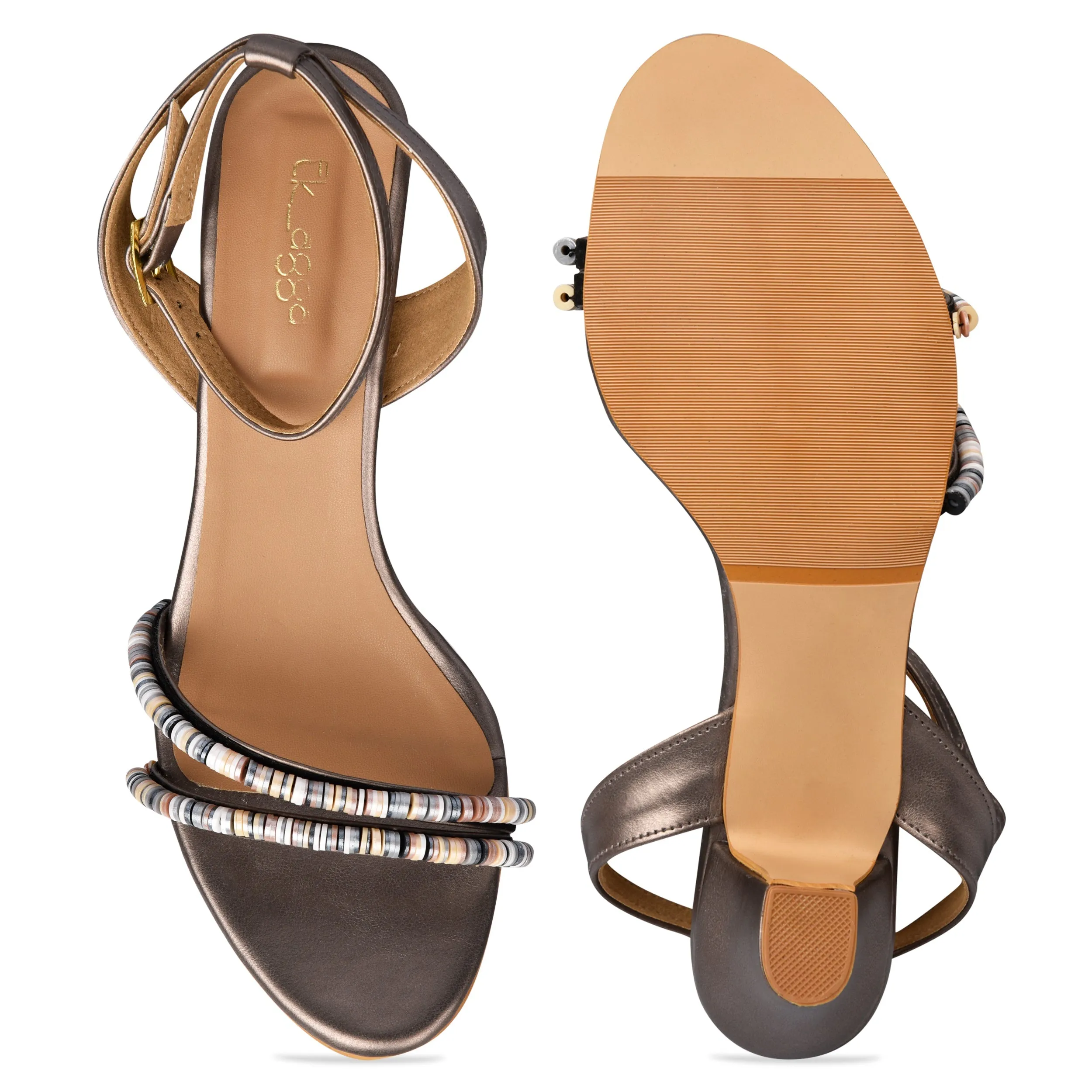 Metallic Sequins Heels