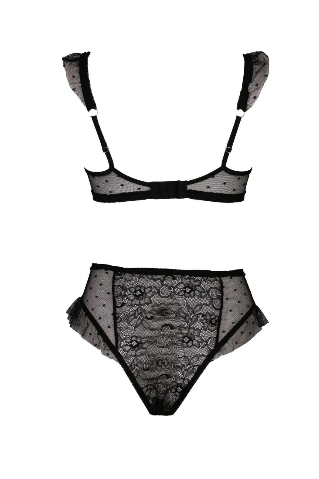Mixed Emotions Bra Set - Black