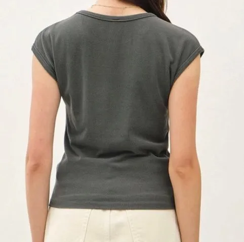 Molly Blouse in Charcoal