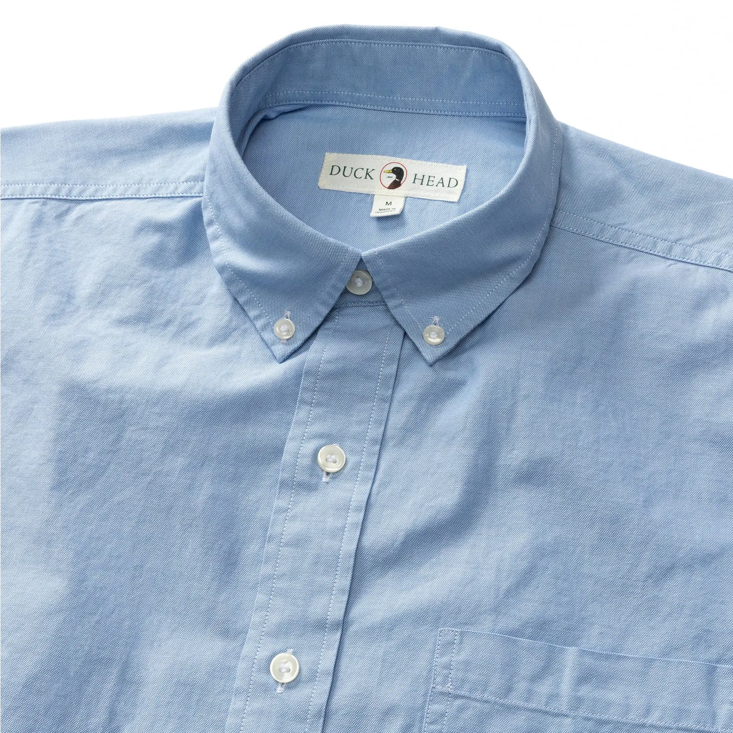 Morris Solid Cotton Oxford Sport Shirt - Blue