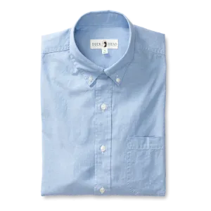 Morris Solid Cotton Oxford Sport Shirt - Blue