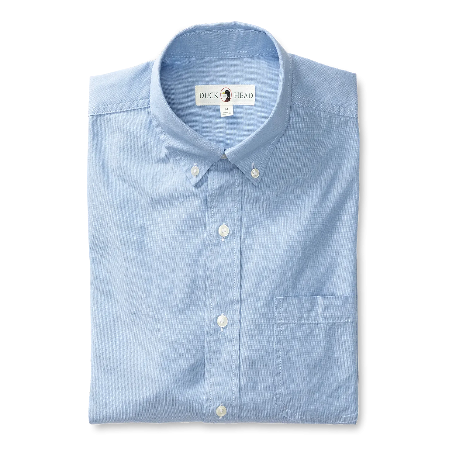 Morris Solid Cotton Oxford Sport Shirt - Blue